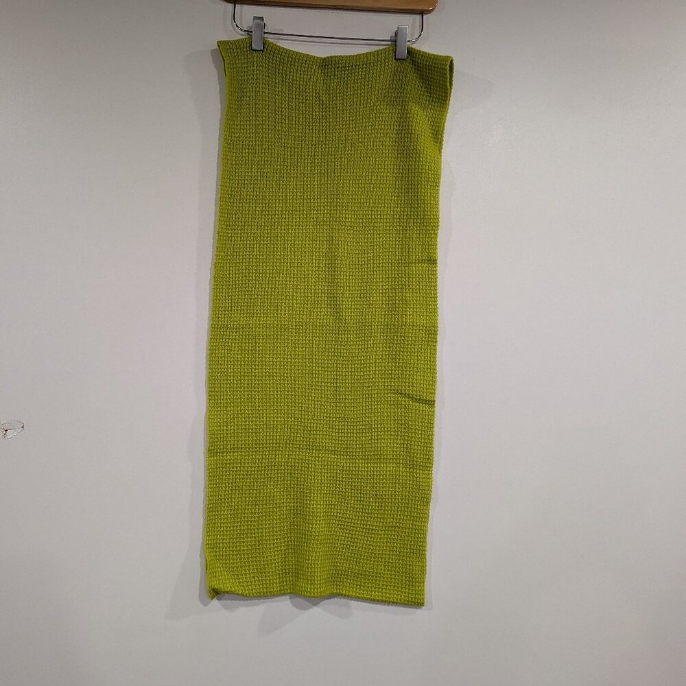 J. Crew Factory Seed Stitch Knitted Infinity Scarf Lime Green Neon One Size